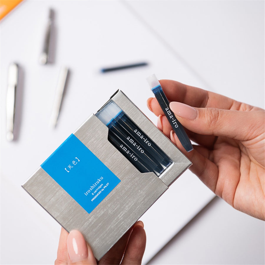 IRF-6S-AMA-INT - Pilot Iroshizuku Ink Cartridge Sky Blue Ama-iro, Pack of 6 (IRF-6S-AMA)