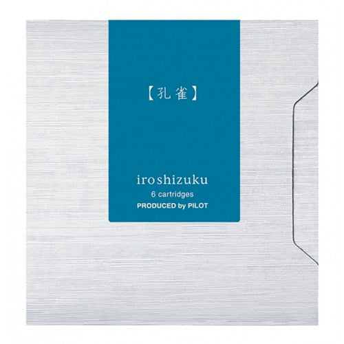 Pilot Iroshizuku Ink Cartridge Peacock Ku-jaku, Pack of 6 (IRF-6S-KJ)