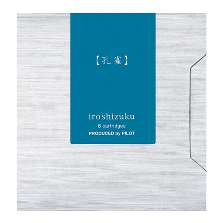 IRF-6S-KJ-INT - Pilot Iroshizuku Ink Cartridge Peacock Ku-jaku, Pack of 6 (IRF-6S-KJ)