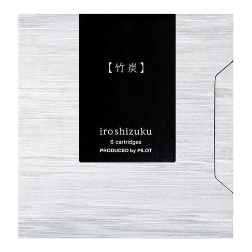 Pilot Iroshizuku Ink Cartridge Bamboo Charcoal Take-sumi, Pack of 6 (IRF-6S-TAK)