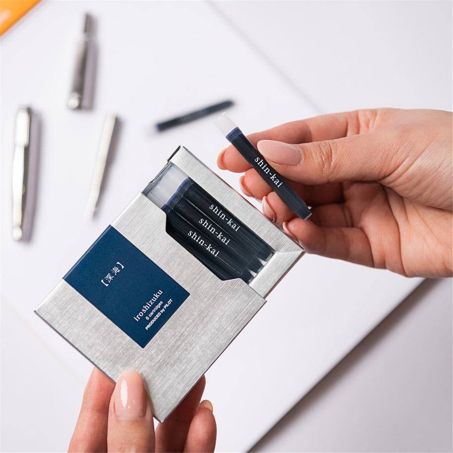 IRF-6S-SNK-INT - Pilot Iroshizuku Ink Cartridge Deep Sea Shin-kai, Pack of 6 (IRF-6S-SNK)