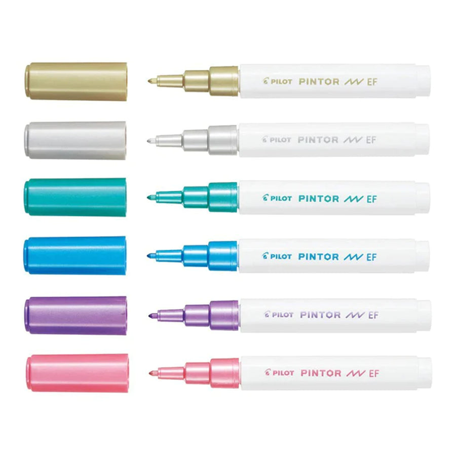 20775 - Pilot Pintor Marker Extra Fine Metallic, Pack of 6