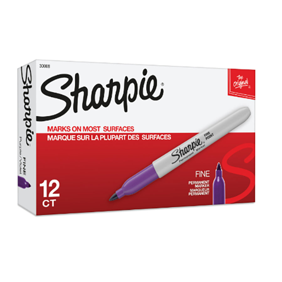 SHARPIE 30038 - Fine Point Permanent Marker Purple 30038 - (MOQ 12)