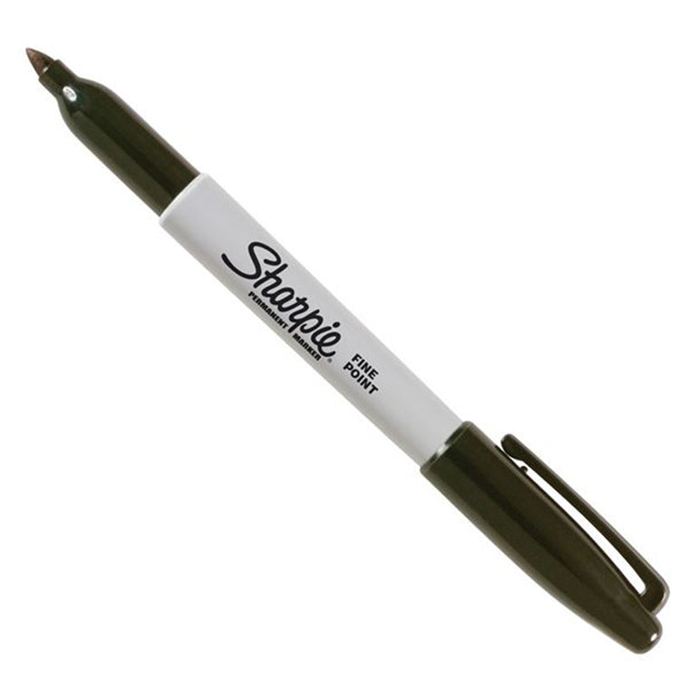 SHARPIE 30051 - Fine Point Black (MOQ 12) Permanent Colour Marker. Permanent on most Surfaces