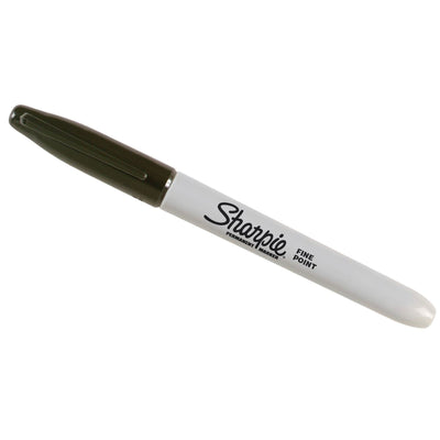 SHARPIE 30051 - Fine Point Black (MOQ 12) Permanent Colour Marker. Permanent on most Surfaces