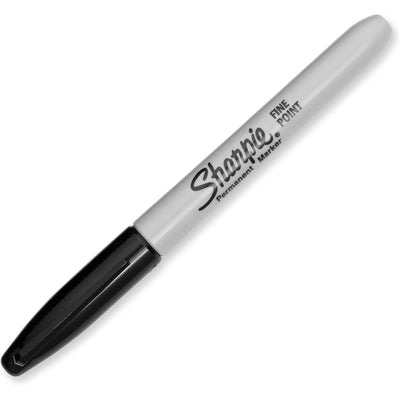SHARPIE 30162PP - Fine Point Permanent Marker Black - Blister of 2