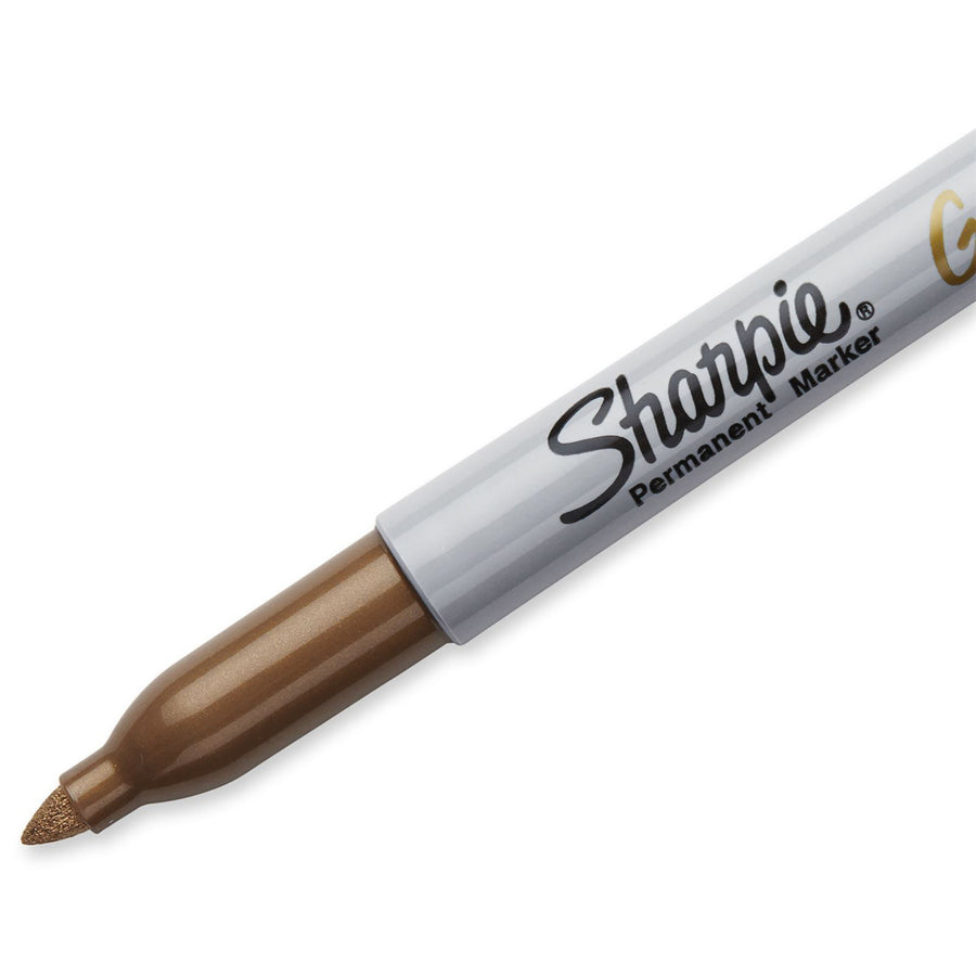 SHARPIE 1823889 - Permanent Marker (MOQ 12) Metallic Gold w/ fine point SH1823889