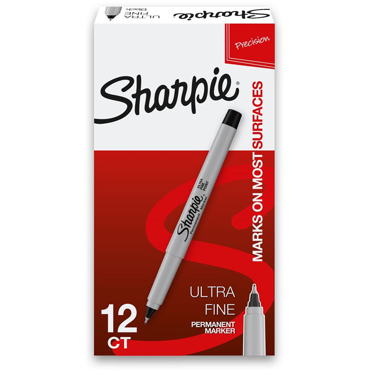 SHARPIE 37121 - S37121 Ultra Fine (MOQ 12) Black Permanent Marker Pen