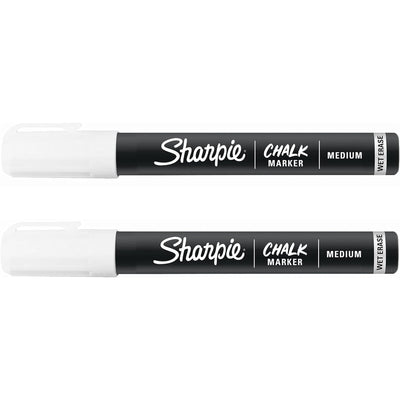 SHARPIE 2103010 - White Chalk Wet Erase Marker Pack of 2