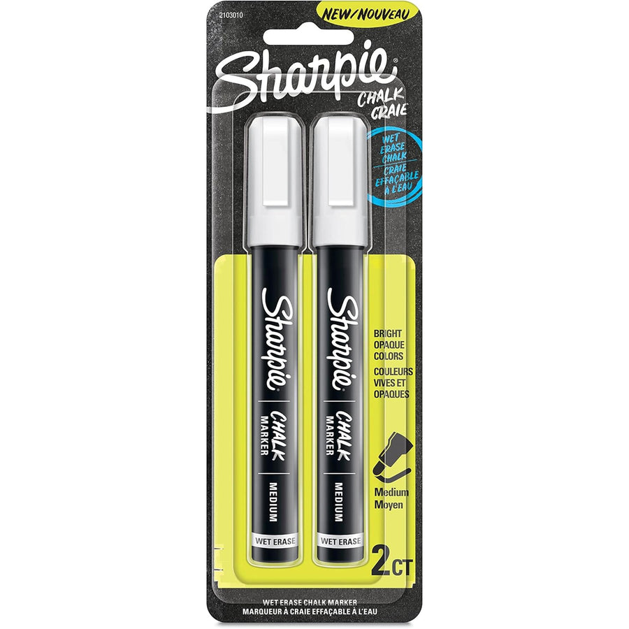 SHARPIE 2103010 - White Chalk Wet Erase Marker Pack of 2