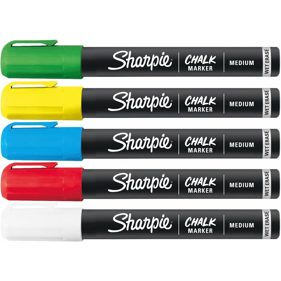 SHARPIE 2103011 - Assorted Chalk Wet Erase Marker Pack of 5