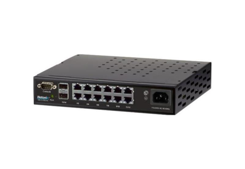 Netonix WS-12-250-AC - Managed Passive POE Switch 110 / 220 VAC 250 Watt Power Supply (12) Gbps POE Ports (2) SFP Uplink Ports Powers airFIBER / Mimosa / SAF WS-12-250-AC