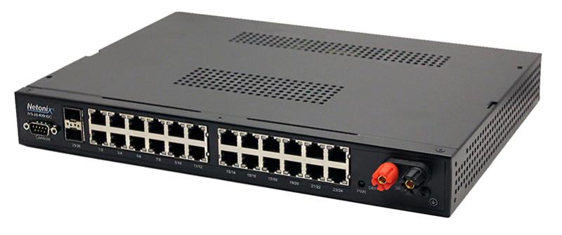 Netonix WS-26-400-IDC - WS-26-400-IDC WISP Switch with 24 1Gbps Ethernet PoE ports and 2 SFP Ports 400Watt DC powered 36-72VDC