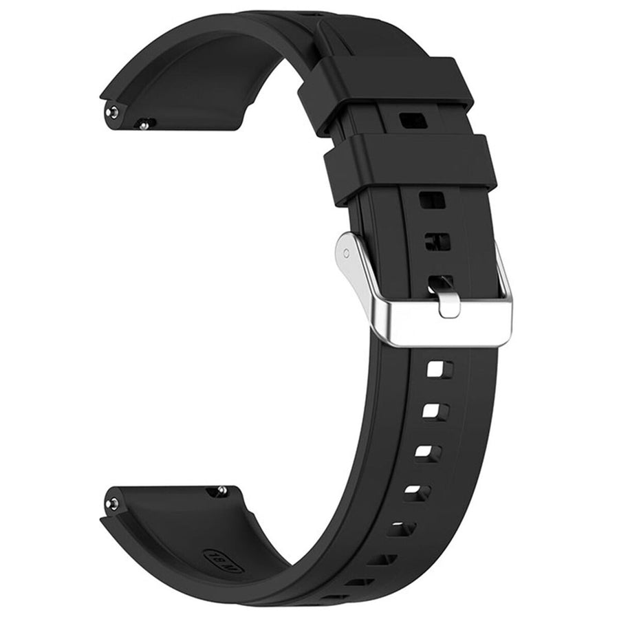 22mm WTAGEN0109 22mm Silicone Watch Strap - Black - Compatible with Huawei GT6 Series(46mm)/GT5 Series(46mm)/Xiaomi Watch 2/2 Pro/Redmi Watch 5 Active/Oneplus Watch 2R