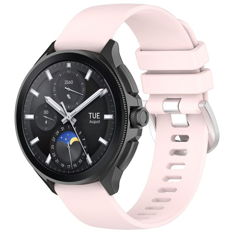 22mm Silicone Watch Strap - Light Pink - Compatible with Huawei GT6 Series(46mm)/GT5 Series(46mm)/Xiaomi Watch 2/2 Pro/Redmi Watch 5 Active/Oneplus Watch 2R