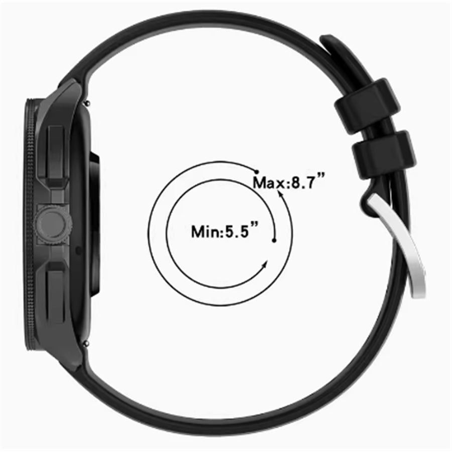 22mm Silicone Watch Strap - Light Pink - Compatible with Huawei GT6 Series(46mm)/GT5 Series(46mm)/Xiaomi Watch 2/2 Pro/Redmi Watch 5 Active/Oneplus Watch 2R