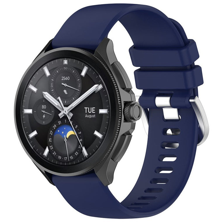 22mm Silicone Watch Strap - Blue - Compatible with Huawei GT6 Series(46mm)/GT5 Series(46mm)/Xiaomi Watch 2/2 Pro/Redmi Watch 5 Active/Oneplus Watch 2R
