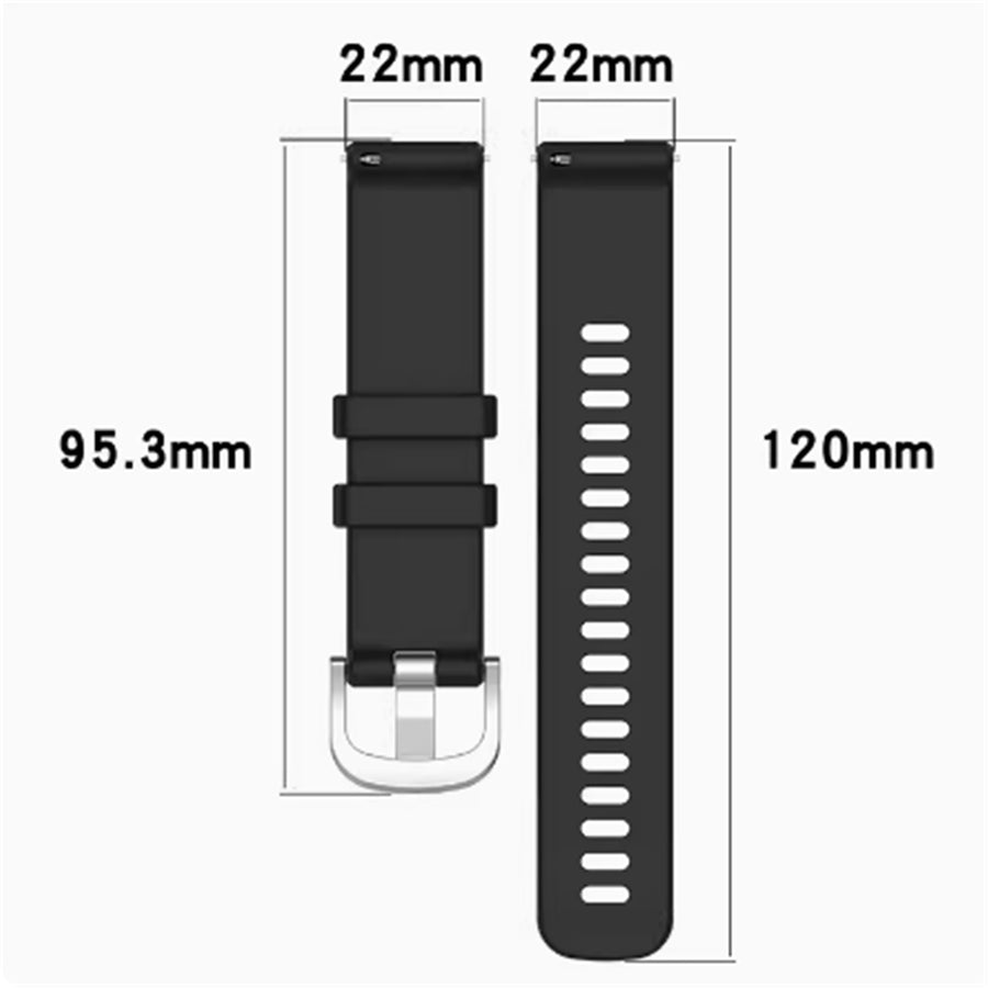 22mm Silicone Watch Strap - Light Green - Compatible with Huawei GT6 Series(46mm)/GT5 Series(46mm)/Xiaomi Watch 2/2 Pro/Redmi Watch 5 Active/Oneplus Watch 2R