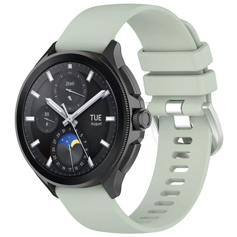 22mm Silicone Watch Strap - Light Green - Compatible with Huawei GT6 Series(46mm)/GT5 Series(46mm)/Xiaomi Watch 2/2 Pro/Redmi Watch 5 Active/Oneplus Watch 2R