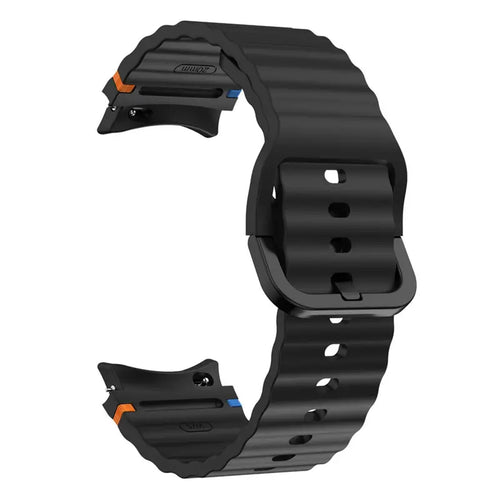 Silicone Galaxy Watch7 Strap 20mm (S/M) - Black Compatible with Galaxy Watch6 / 5 / 4 Series