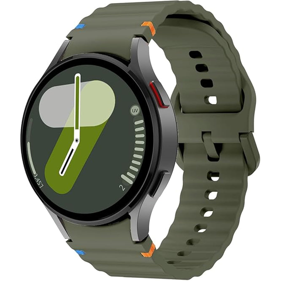 Silicone Galaxy Watch7 Strap 20mm (S/M) - Green Compatible with Galaxy Watch6 / 5 / 4 Series
