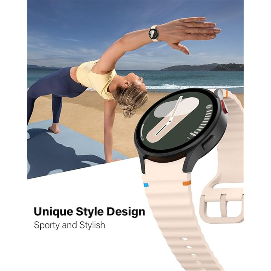 Silicone Galaxy Watch7 Strap 20mm (S/M) - Pink Compatible with Galaxy Watch6 / 5 / 4 Series