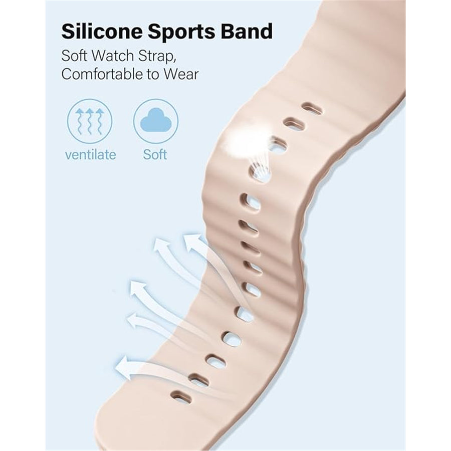 Silicone Galaxy Watch7 Strap 20mm (S/M) - Pink Compatible with Galaxy Watch6 / 5 / 4 Series