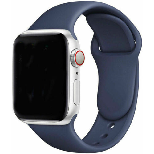 49mm/46mm/45mm/44mm - Midnight Blue Silicone Sport Band for Apple Watch Includes S/M & M/L Bands - Compatible with Apple Watch Ultra 1/2/3, Series 11/10/9/8/7/6/SE/5/4/3/2/1