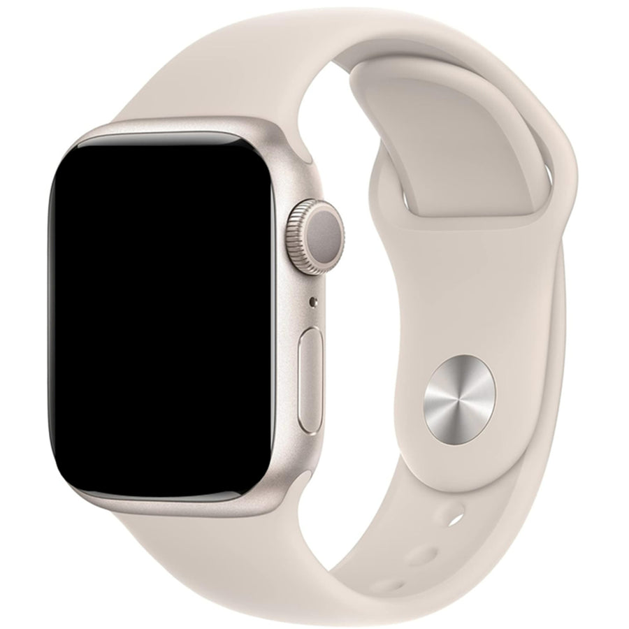 42mm/41mm/40mm/38mm - Starlight Silicone Sport Band for Apple Watch, includes S/M and M/L bands - Compatible with Apple Watch Series 11/10/9/8/7/6/SE/5/4/3/2/1/SE