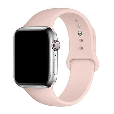49mm/46mm/45mm/44mm - Pink Sand Silicone Sport Band for Apple Watch, includes S/M and M/L bands - Compatible with Apple Watch Ultra 1/2/3, Series 11/10/9/8/7/6/SE/5/4/3/2/1