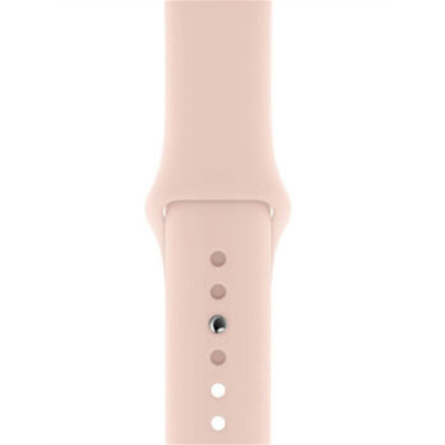 49mm/46mm/45mm/44mm - Pink Sand Silicone Sport Band for Apple Watch, includes S/M and M/L bands - Compatible with Apple Watch Ultra 1/2/3, Series 11/10/9/8/7/6/SE/5/4/3/2/1
