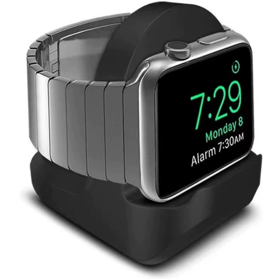 Silicone Apple Watch Charging Stand - White , Charging Cable Sold Seperatly, Non-Slip design, Comfortable Viewing Angle, Compatible With All Series - Watch Ultra3/2/1, Series 11/10/9/8/7/6/5/4/3/2/1/SE
