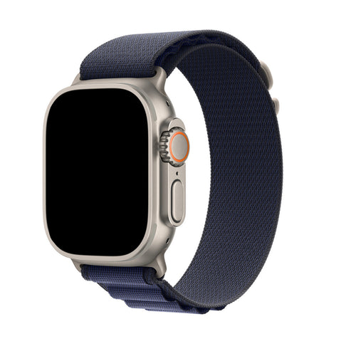 49mm/46mm/45mm/44mm - Navy Blue Nylon Strap for Apple Watch , Compatible with Apple Watch Ultra 1/2/3, Series 11/10/9/8/7/6/SE/5/4/3/2/1