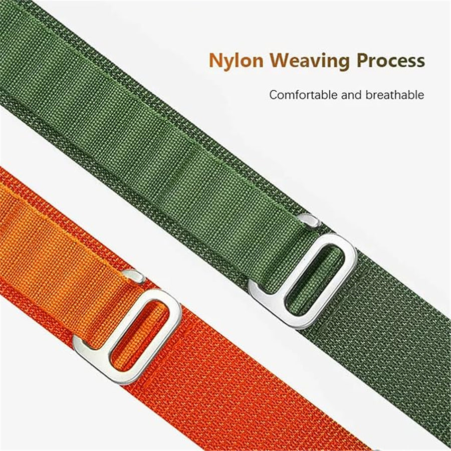 49mm/46mm/45mm/44mm - Dark Green Nylon Strap for Apple Watch , Compatible with Apple Watch Ultra 1/2/3, Series 11/10/9/8/7/6/SE/5/4/3/2/1