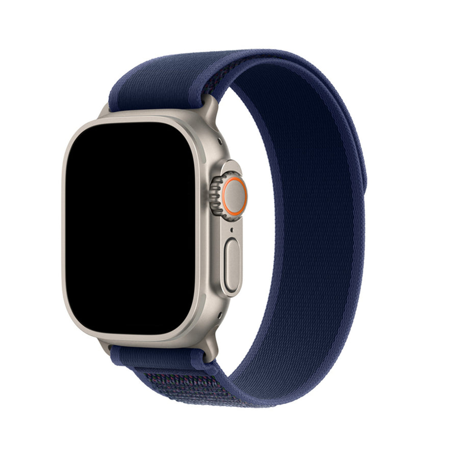 49mm/46mm/45mm/44mm - Midnight Blue Nylon Sport Strap for Apple Watch , Compatible with Apple Watch Ultra 1/2/3, Series 11/10/9/8/7/6/SE/5/4/3/2/1