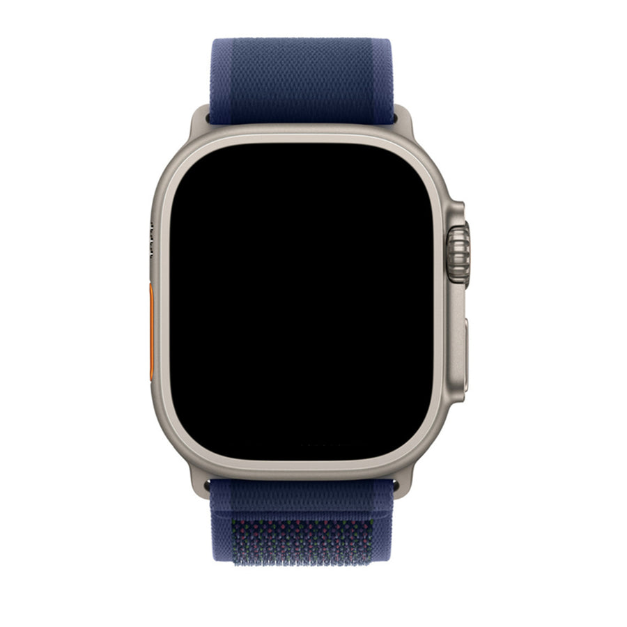 49mm/46mm/45mm/44mm - Midnight Blue Nylon Sport Strap for Apple Watch , Compatible with Apple Watch Ultra 1/2/3, Series 11/10/9/8/7/6/SE/5/4/3/2/1
