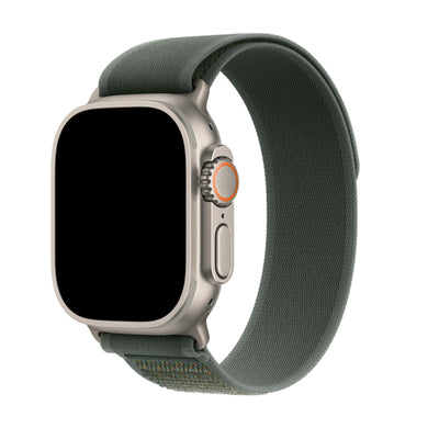 49mm/46mm/45mm/44mm - Dark Green Nylon Sport Strap for Apple Watch , Compatible with Apple Watch Ultra 1/2/3, Series 11/10/9/8/7/6/SE/5/4/3/2/1