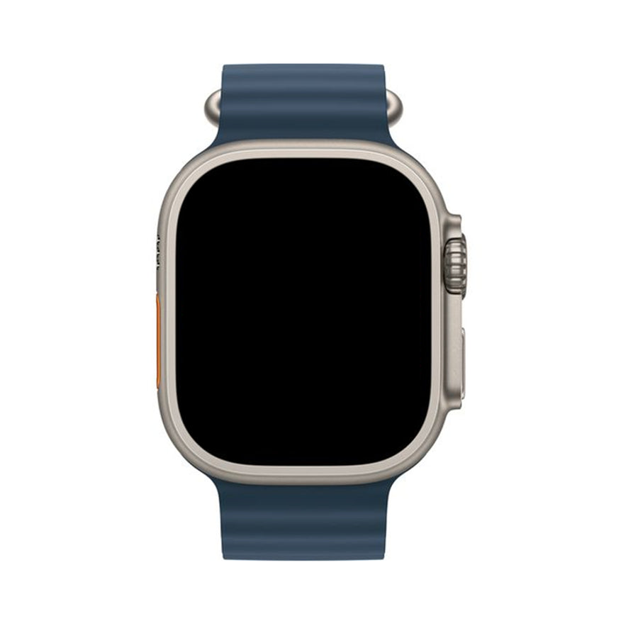 42mm/41mm/40mm/38mm - Midnight Blue Silicone Ripple Strap for Apple Watch Compatible with Apple Watch Series 11/10/9/8/7/6/SE/5/4/3/2/1/SE
