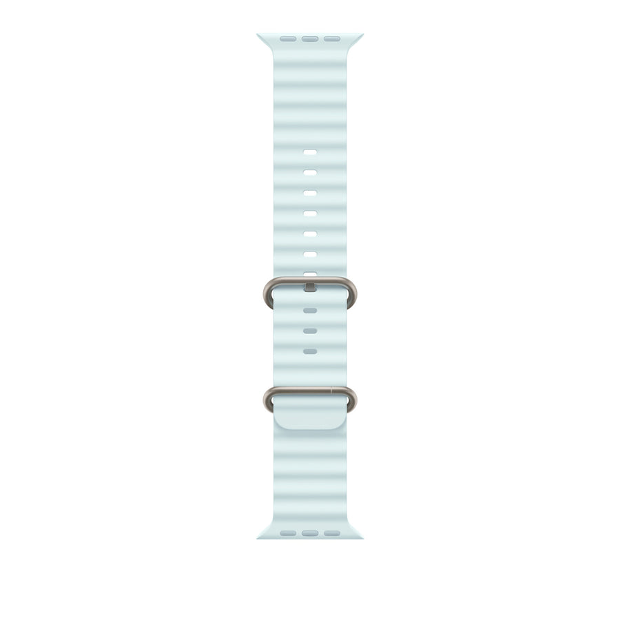 42mm/41mm/40mm/38mm - Mint Blue Silicone Ripple Strap for Apple Watch , Compatible with Apple Watch Series 11/10/9/8/7/6/SE/5/4/3/2/1/SE