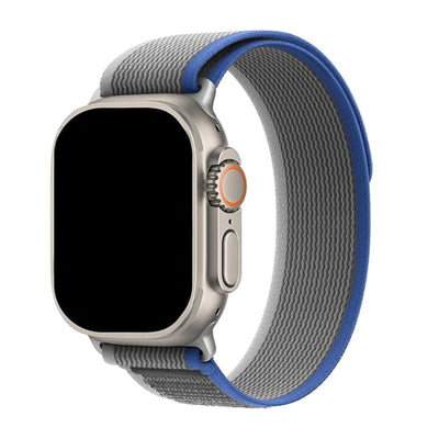 42mm/41mm/40mm/38mm - Blue/Grey Nylon Sport Strap for Apple Watch, Compatible with Apple Watch Series 11/10/9/8/7/6/SE/5/4/3/2/1/SE