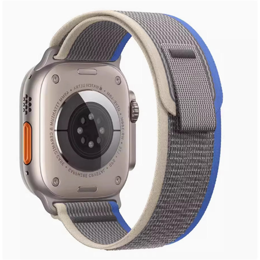 42mm/41mm/40mm/38mm - Blue/Grey Nylon Sport Strap for Apple Watch, Compatible with Apple Watch Series 11/10/9/8/7/6/SE/5/4/3/2/1/SE