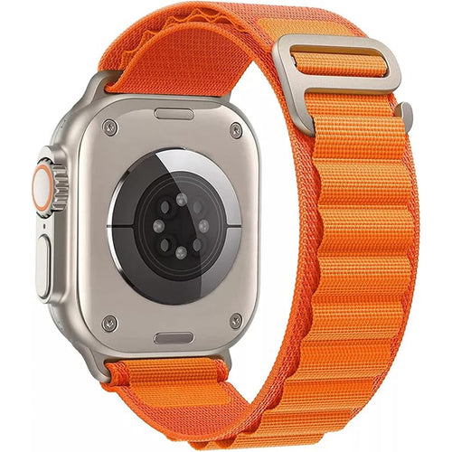 42mm/41mm/40mm/38mm - Orange Nylon Strap for Apple Watch , Compatible with Apple Watch Series 11/10/9/8/7/6/SE/5/4/3/2/1/SE