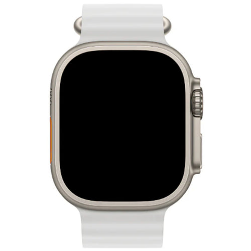 49mm/46mm/45mm/44mm - White Silicone Ripple Strap for Apple Watch , Compatible with Apple Watch Ultra 1/2/3, Series 11/10/9/8/7/6/SE/5/4/3/2/1