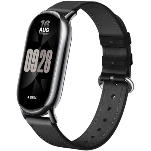 PU Leather Strap for Xiaomi Smart Band 10 / 9 / 8 - Black