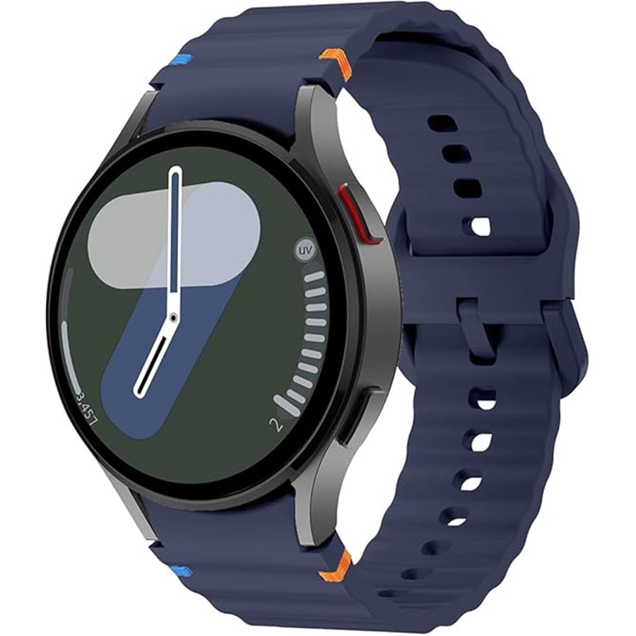 Silicone Galaxy Watch7 Strap 20mm (M/L) - Navy Blue Compatible with Galaxy Watch6 / 5 / 4 Series