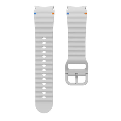 Silicone Galaxy Watch7 Strap 20mm (M/L) - Silver Compatible with Galaxy Watch6 / 5 / 4 Series