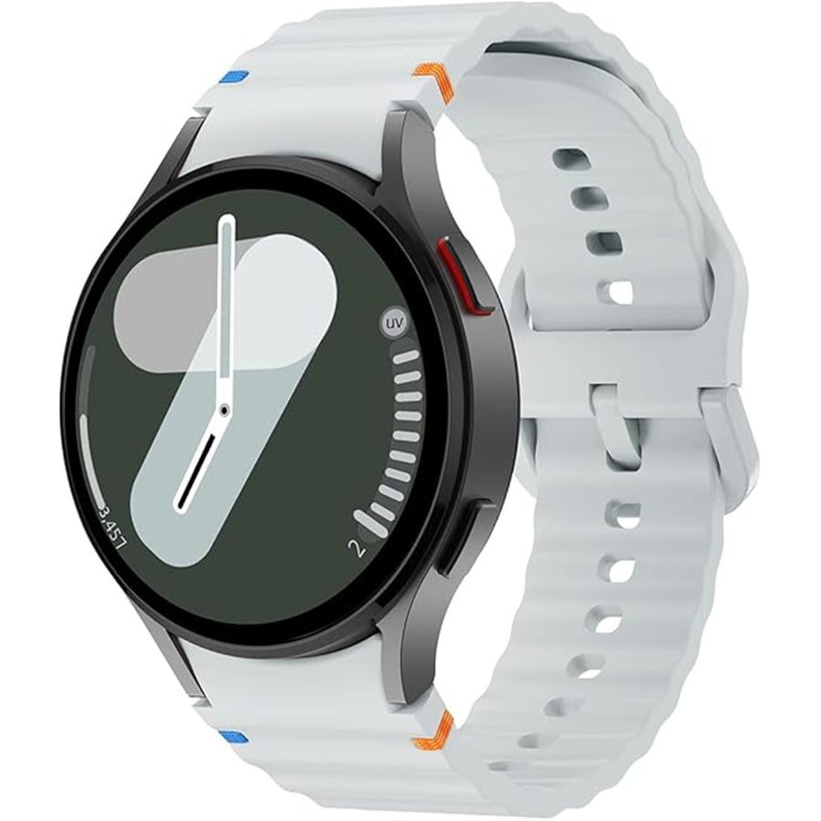 Silicone Galaxy Watch7 Strap 20mm (M/L) - Silver Compatible with Galaxy Watch6 / 5 / 4 Series