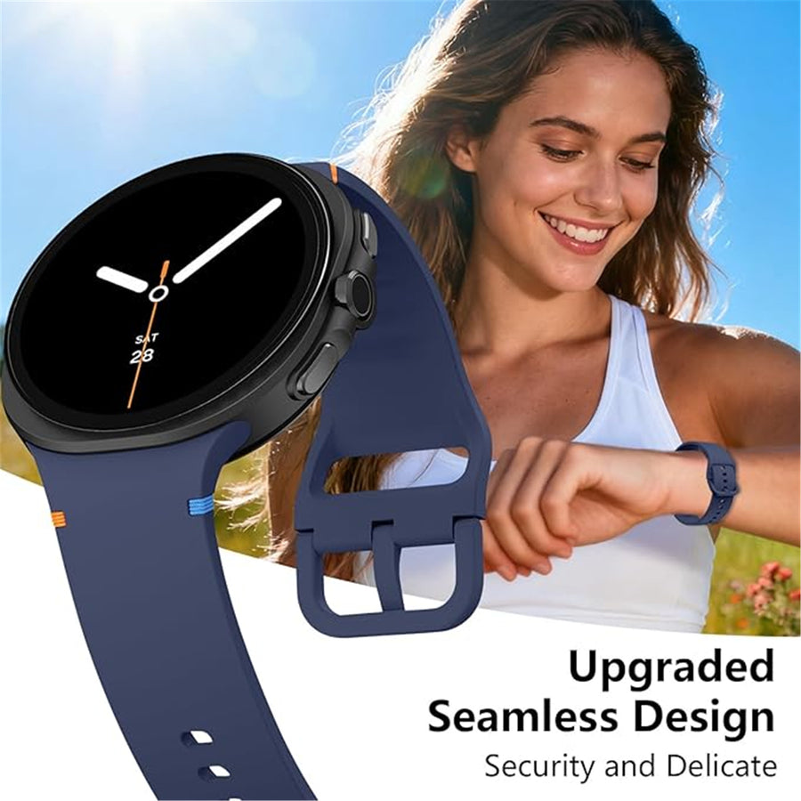 Silicone Galaxy Watch8 Strap 22mm (M/L) - Navy Blue - Compatible with Galaxy Watch 8 40mm/Galaxy Watch 8 44mm/Galaxy Watch 8 Classic 46mm