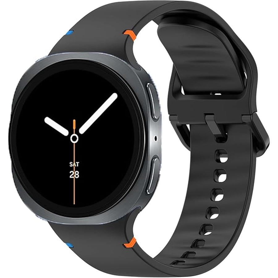 Silicone Galaxy Watch8 Strap 22mm (M/L) - Black - Compatible with Galaxy Watch 8 40mm/Galaxy Watch 8 44mm/Galaxy Watch 8 Classic 46mm