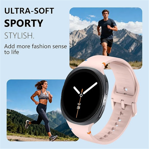 Silicone Galaxy Watch8 Strap 22mm (M/L) - Pink - Compatible with Galaxy Watch 8 40mm/Galaxy Watch 8 44mm/Galaxy Watch 8 Classic 46mm